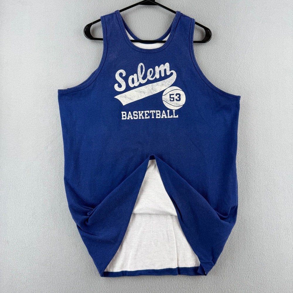 Vintage Champion Double Face Jersey Shirt Mens Large Salem Basketball USA Made